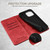 iPhone 17e / 16e Suteni Calf Texture Horizontal Flip Leather Phone Case - Red