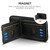 iPhone 17e / 16e Suteni H02 Leather Wallet Stand Back Phone Case - Black
