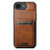 iPhone 17e / 16e Suteni H02 Leather Wallet Stand Back Phone Case - Brown