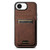 iPhone 17e / 16e Suteni H02 Litchi Leather Card Wallet Stand Back Phone Case - Brown