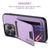 iPhone 17e / 16e Suteni H02 Litchi Leather Card Wallet Stand Back Phone Case - Purple