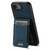 iPhone 17e / 16e Suteni H03 Litchi Leather Card Bag Stand Back Phone Case - Blue