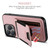 iPhone 17e / 16e Suteni H03 Litchi Leather Card Bag Stand Back Phone Case - Pink