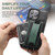 iPhone 17e / 16e Suteni H13 Card Wallet Wrist Strap Holder PU Phone Case - Black