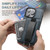 iPhone 17e / 16e Suteni H13 Card Wallet Wrist Strap Holder PU Phone Case - Blue