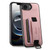 iPhone 17e / 16e Suteni H13 Litchi Leather Wrist Strap Wallet Back Phone Case - Pink
