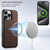 iPhone 17e / 16e Suteni H16 Litchi Texture Leather Detachable Wallet Back Phone Case - Brown