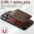 iPhone 17e / 16e Suteni H16 Litchi Texture Leather Detachable Wallet Back Phone Case - Brown