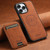 iPhone 17e / 16e Suteni H16 Litchi Texture Leather Detachable Wallet Back Phone Case - Khaki