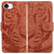 iPhone 17e / 16e Tiger Embossing Pattern Leather Phone Case - Brown