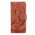 iPhone 17e / 16e Tiger Embossing Pattern Leather Phone Case - Brown