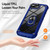 iPhone 17e / 16e TPU + PC Lens Protection Phone Case with Ring Holder - Black