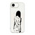 iPhone 17e / 16e Transparent Frame IMD Cream Phone Case - Line Back View