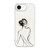iPhone 17e / 16e Transparent Frame IMD Cream Phone Case - Line Beautiful Back