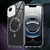 iPhone 17e / 16e Transparent MagSafe Glitter Powder Acrylic Phone Case - Black