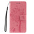 iPhone 17e / 16e Tree & Cat Embossed Pattern Flip Leather Phone Case - Pink