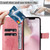 iPhone 17e / 16e Tree & Cat Embossed Pattern Flip Leather Phone Case - Pink