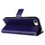 iPhone 17e / 16e Tree & Cat Embossed Pattern Flip Leather Phone Case - Purple
