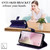 iPhone 17e / 16e Tree & Cat Embossed Pattern Flip Leather Phone Case - Purple