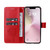 iPhone 17e / 16e Tree & Cat Embossed Pattern Flip Leather Phone Case - Red