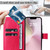 iPhone 17e / 16e Tree & Cat Embossed Pattern Flip Leather Phone Case - Rose Red
