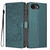 iPhone 17e / 16e Tree Cat Embossed Flip Vegan Leather Phone Case - Deep Green