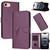 iPhone 17e / 16e Triangle Pattern Buckle Clasp Leather Phone Case - Dark Purple
