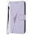 iPhone 17e / 16e Triangle Pattern Buckle Clasp Leather Phone Case - Light Purple