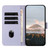 iPhone 17e / 16e Triangle Pattern Buckle Clasp Leather Phone Case - Light Purple