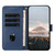 iPhone 17e / 16e Triangle Pattern Buckle Clasp Leather Phone Case - Royal Blue