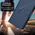 iPhone 17e / 16e Triangle Pattern Buckle Clasp Leather Phone Case - Royal Blue