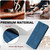 iPhone 17e / 16e Triangle Solid Color Leather Phone Case - Blue