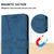 iPhone 17e / 16e Triangle Solid Color Leather Phone Case - Blue