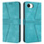 iPhone 17e / 16e Triangle Solid Color Leather Phone Case - Green