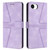 iPhone 17e / 16e Triangle Solid Color Leather Phone Case - Purple