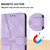 iPhone 17e / 16e Triangle Solid Color Leather Phone Case - Purple