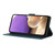 iPhone 17e / 16e Triangles Embossed Leather Phone Case - Blue