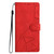 iPhone 17e / 16e Triangles Embossed Leather Phone Case - Red