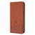 iPhone 17e / 16e Tulips Butterfly Pattern Magnetic Vegan Leather Phone Case - Coffee