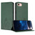 iPhone 17e / 16e Tulips Butterfly Pattern Magnetic Vegan Leather Phone Case - Dark Green