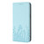 iPhone 17e / 16e Tulips Butterfly Pattern Magnetic Vegan Leather Phone Case - Light Blue