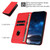 iPhone 17e / 16e Tulips Butterfly Pattern Magnetic Vegan Leather Phone Case - Red