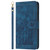 iPhone 17e / 16e Tulips Embossed Leather Phone Case with Lanyard - Blue
