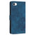 iPhone 17e / 16e Tulips Embossed Leather Phone Case with Lanyard - Blue