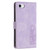iPhone 17e / 16e Tulips Embossed Leather Phone Case with Lanyard - Purple