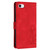iPhone 17e / 16e Tulips Embossed Leather Phone Case with Lanyard - Red