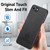 iPhone 17e / 16e Twill Fabric Leather Skin Back Phone Case - Black