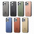 iPhone 17e / 16e Twill Fabric Leather Skin Back Phone Case - Blue