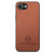 iPhone 17e / 16e Twill Fabric Leather Skin Back Phone Case - Brown