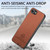 iPhone 17e / 16e Twill Fabric Leather Skin Back Phone Case - Brown
